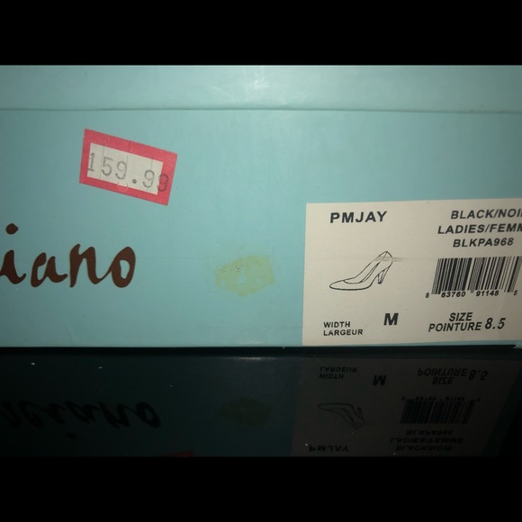 Black Marciano pumps, silver heel and inside sole - Picture 4 of 4